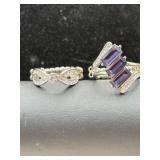 silver-toned costume jewelry rings with