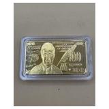 US President Donald Trump $100 Dollars Gold