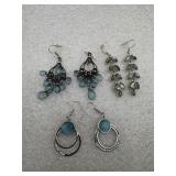 Light Blue themed fashion earrings