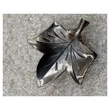 Vintage Stuart Nye Sterling Silver Leaf Brooch