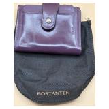 BOSTANTEN branded purple leather wallet clutch