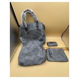 New faux grey leather ladies Hannaï¿½s 4 pc set
