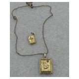 Religious locket necklace bonus charm