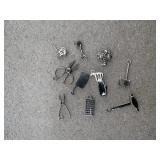 10 metal silver tone charms
