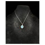 turquoise pendant necklace is a handcrafted