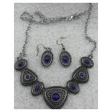 TERRA-torial purple necklace features mismatched