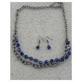 multi-strand necklace and matching dangle