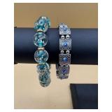 Firefly glass mutant style bracelet and turquoise