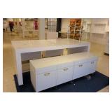 Large Display Table + 4 Display Cabinets