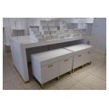 Large Display Table + 4 Display Cabinets