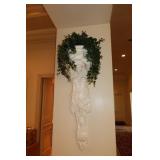 Pair Victorian Style Figurative Resin Wall Planter