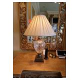 Pair or Clear Cut Glass Urn Lamps