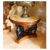 Three Legged Griffin Marble Top Table