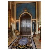 Pr. French Empire Bronze Torchiere Lamps& Pedestal
