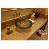 Artisan Handcrafted Fused Glass Vessel Sink