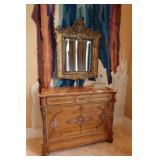 Antique French Provincial Wooden Cabinet