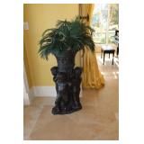 Large Maitland Smith Cherub Urn Bronze Planter