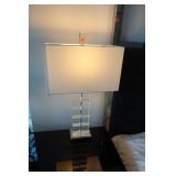 Pair of Lucite modern lamps