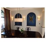 Contemporary Crystal Chandelier & Sconces