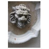 Pair Concrete Lions Head