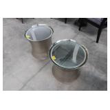 Glass Top Cuff Side Table
