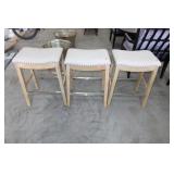 Set of 3 Backless Stools