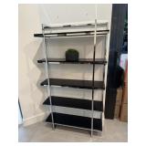 Jensen-Lewis Chrome & Black Lacquer Bookcase