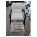 Diamond Sofa Miller Sling Accent Chair with Ottoma