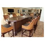Curved Wood Pub Style Table