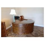 Kidney Shaped Desk with Glass Top