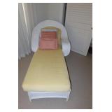 Vintage Chaise Lounge with Bench