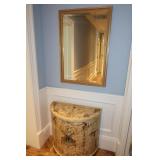 Antique Hand Painted Demilune Console Table