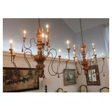 Monumental set of 3 Parcel Gilt Wood + Metal Chand