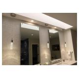 Set of 3 Bubble Glass Cylinder Pendant Lights
