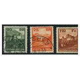 Liechtenstein Stamps #108-110 Used 1933 Castles se