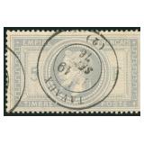 France Stamp #37 Used with 1876 CDS cancel, large
