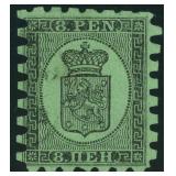 Finland Stamp #7b Used with creases, Type II 1874
