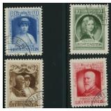 Liechtenstein Stamps #90-93 Used 1929 set CV $138