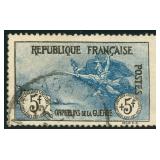 France Stamp #B10 Used scarce 5Fr Semi-Postal high