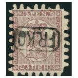 Finland Stamp #6 Used with FRKO Boxed Cancel, one
