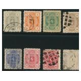 Finland Stamps #17-24 Used 1875 set with small cre