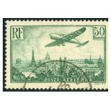 France Stamp #C14 Used 1936 Airmail with partical