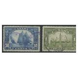 Canada Stamps #158-159 Used 1929 high values with