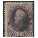 US Stamps #218 Used 1888 Perry, black and red canc