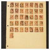 US Stamps #210 Used Fancy Cancels on pages, wide v