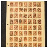 US Stamps #210 Used Fancy Cancels on pages, wide v