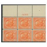 US Stamps #558 Mint NH Plate Block of 6