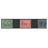US Stamps #328-330 Jamestown Tercentennary