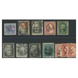 US Stamps 19th Century Accumulation on Card