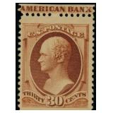 US Stamps #217 Mint Hinged Imprint Single